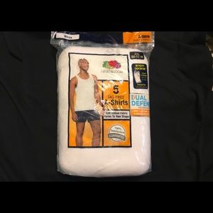 NWT Fruit of the Loom 5 Tag Free A-Shirts